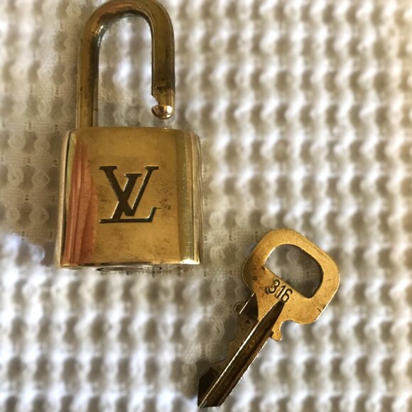 Louis Vuitton Solid Brass Luggage Lock with Key #316 - Picture 8 of 12